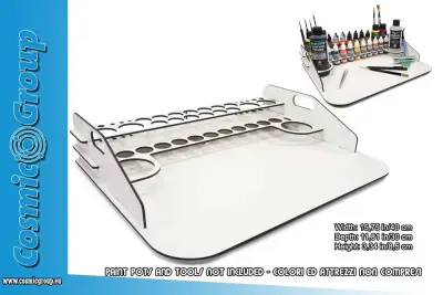 Figurine paint display and work station 40x30